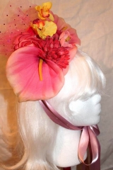 Yellow & Pink Orchid Hat