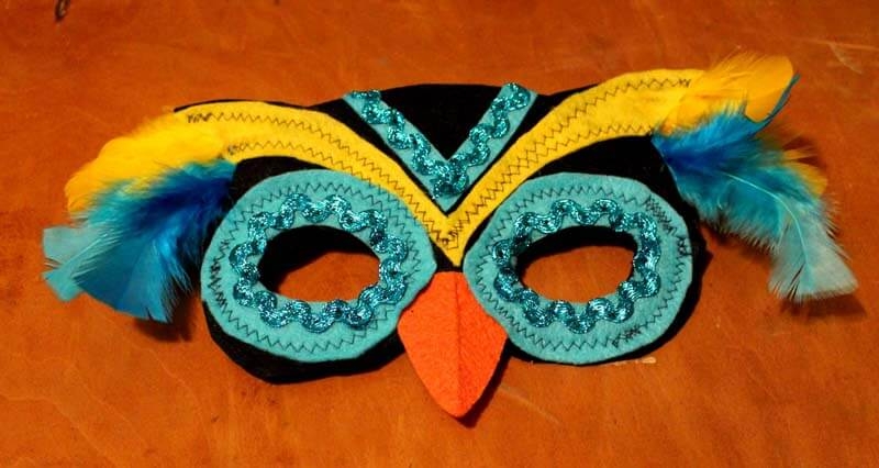 Yellow & Blue Cuckoo Bird Mask