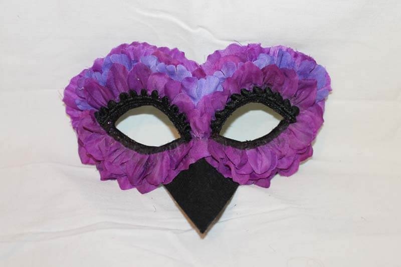 Purple Flower Petal Mask