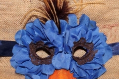 Rose Petal Blue Bird Mask