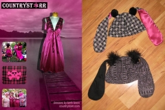 Pink Sailor Dress & Rabbit Hats